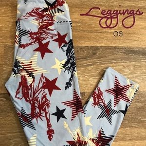 Lularoe Women’s OS Leggings 4th of July🗽